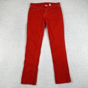 J Crew Pants Womens 25S Red Corduroy Skinny Leg Matchstick City Fit‎ Cotton
